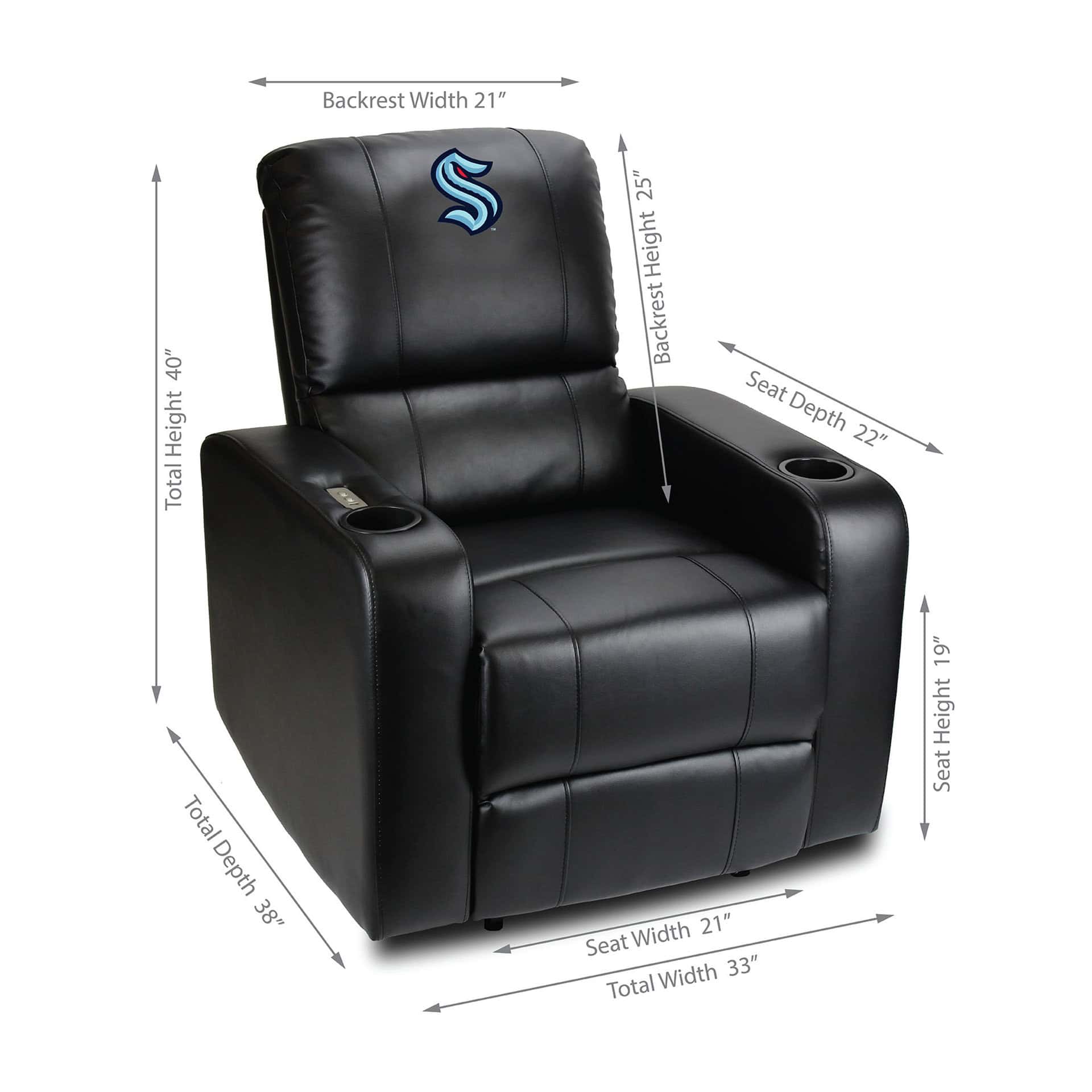 Seattle Kraken Power Theater Recliner 7 Seattle Kraken Power Theater Recliner - Image 7