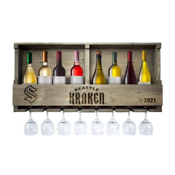 Seattle Kraken Reclaimed Wood Bar Shelf 1