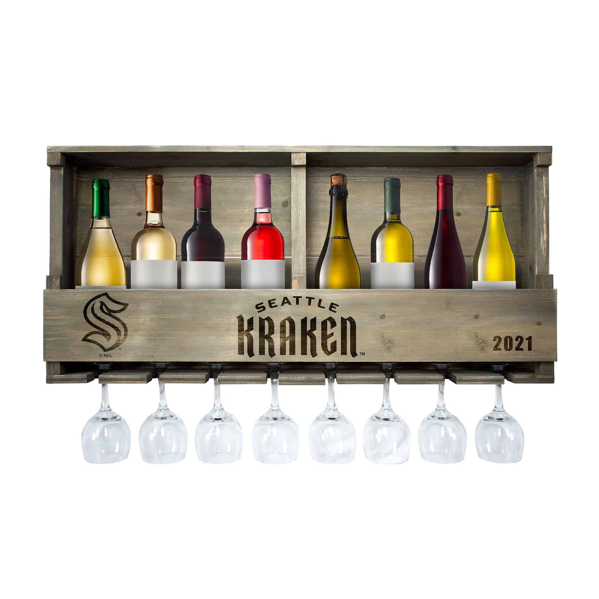 Seattle Kraken Reclaimed Wood Bar Shelf 2 Seattle Kraken Reclaimed Wood Bar Shelf - Image 2