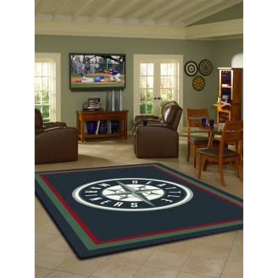 Seattle Mariners 8x11 Spirit Rug Officially Licensed MLB Area Rug