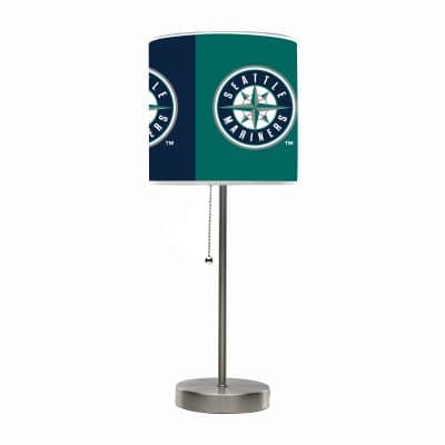 Seattle Mariners USB Charging Chrome Lamp with Shade Insert
