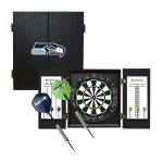 Seattle Seahawks Bristle Dartboard Cabinet Set