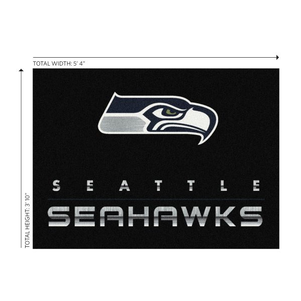 Seattle Seahawks Chrome 4x6 Area Rug 1