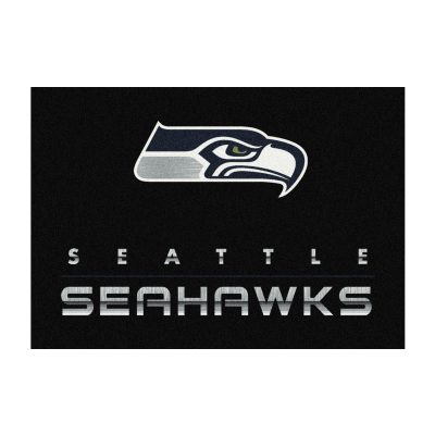 Seattle Seahawks Chrome 4x6 Area Rug