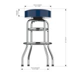 Seattle Seahawks Chrome Logo American Crafted Bar Stool