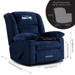 Seattle Seahawks Embroidered Microfiber Playoff Recliner Made in USA