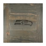 Seattle Seahawks Reclaimed Pine Wood Logo Side Table