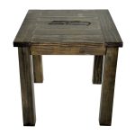 Seattle Seahawks Reclaimed Pine Wood Logo Side Table