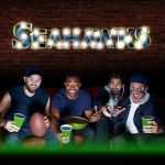 Seattle Seahawks Recycled Metal Lighted Wordmark Logo Sign