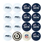 Seattle Seahawks Regulation Billiard Ball Set With Numbers
