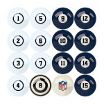 Seattle Seahawks Regulation Billiard Ball Set With Numbers