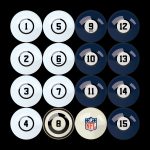 Seattle Seahawks Regulation Billiard Ball Set With Numbers