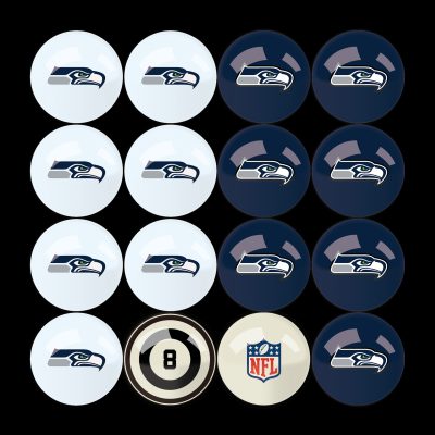 Seattle Seahawks Regulation Billiard Ball Set With Numbers