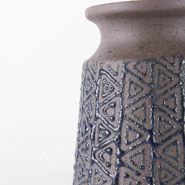 Sefina I Small BrownBlack Patterned Ceramic Vase 6