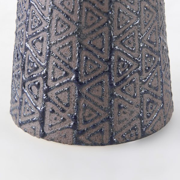 Sefina I Small BrownBlack Patterned Ceramic Vase 7