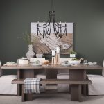 Selma Black Wood Bead and Metal Chandelier