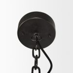Selma Black Wood Bead and Metal Chandelier