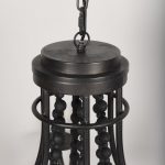 Selma Black Wood Bead and Metal Chandelier