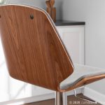Serena Grey Fabric Walnut Wood Mid-Century Modern Swivel Barstool 17 Serena Grey Fabric Walnut Wood Mid-Century Modern Swivel Barstool