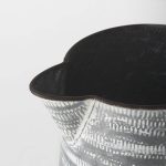 Serena II 11.2H Large Gray/White Textured Metal Jug