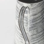 Serena II 11.2H Large Gray/White Textured Metal Jug