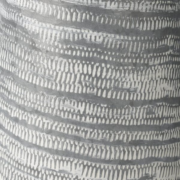 Serena II 11.2H Large GrayWhite Textured Metal Jug 8