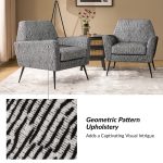 Sergei Geometric Art Deco Mid-Century Modern Accent Armchair 8 Sergei Geometric Art Deco Mid-Century Modern Accent Armchair