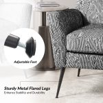 Sergei Geometric Art Deco Mid-Century Modern Accent Armchair 9 Sergei Geometric Art Deco Mid-Century Modern Accent Armchair