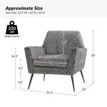 Sergei Geometric Art Deco Mid-Century Modern Accent Armchair 10 Sergei Geometric Art Deco Mid-Century Modern Accent Armchair