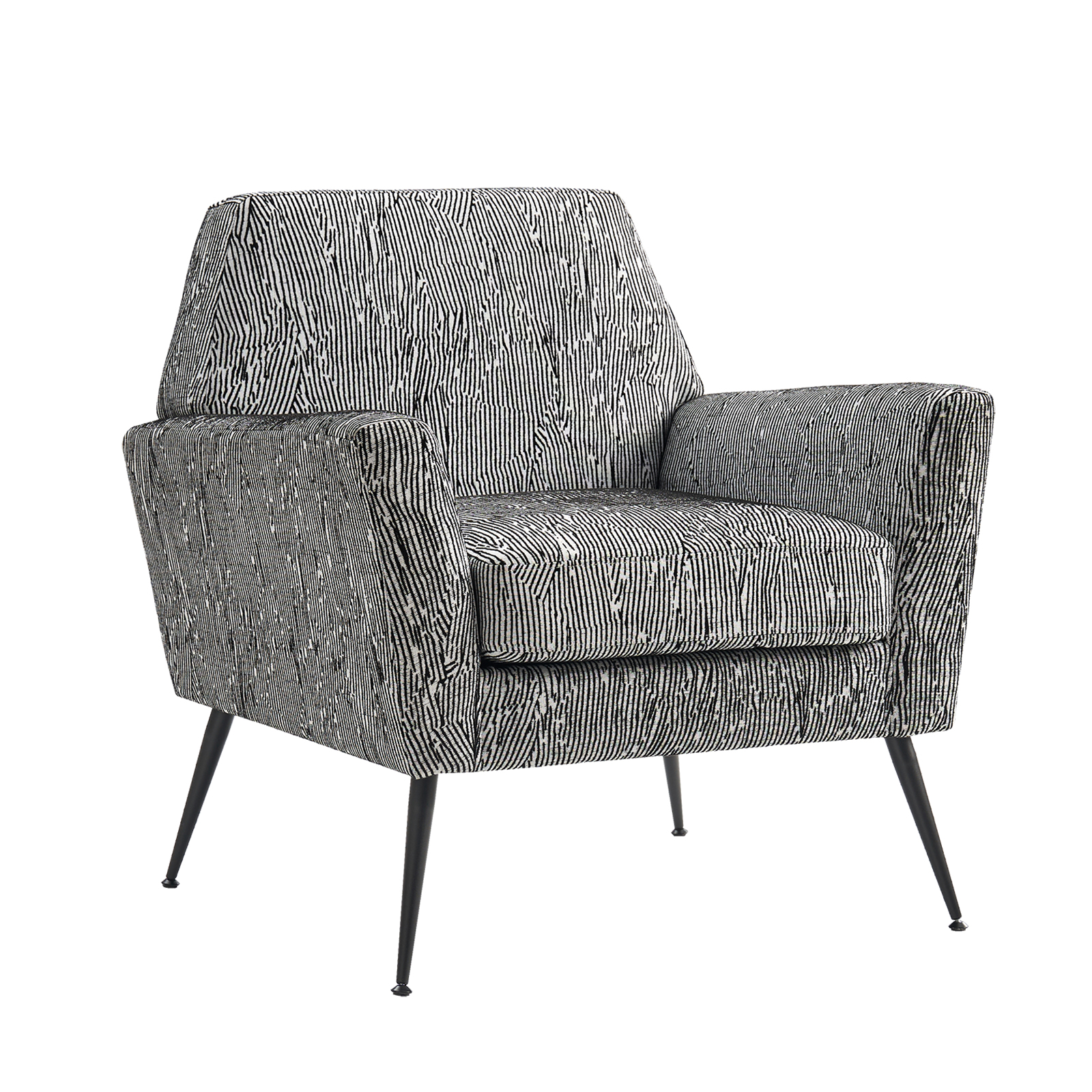 Sergei Geometric Art Deco Mid-Century Modern Accent Armchair 1 Sergei Geometric Art Deco Mid-Century Modern Accent Armchair