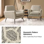 Sergei Harbor Geometric Pattern Mid-Century Modern Armchair 8 Sergei Harbor Geometric Pattern Mid-Century Modern Armchair
