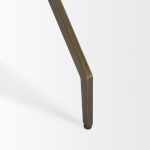 Serre Marble Top 3 Prong Gold Metal Base End Table