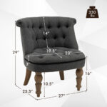 Tufted Upholstered Armless Slipper Chairs with Beech Wood Legs (Set of 2) 11 Tufted Upholstered Armless Slipper Chairs with Beech Wood Legs (Set of 2)