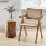 Mid-Century Rattan Accent Chairs with Bamboo Frame Natural (Set of 2) 9 Mid-Century Rattan Accent Chairs with Bamboo Frame Natural (Set of 2)