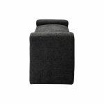 Severin Black Modern Chenille Upholstered Bench 8 Severin Black Modern Chenille Upholstered Bench