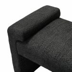 Severin Black Modern Chenille Upholstered Bench 9 Severin Black Modern Chenille Upholstered Bench