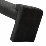 Severin Black Modern Chenille Upholstered Bench 10 Severin Black Modern Chenille Upholstered Bench