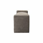 Severin Grey Chenille Modern Upholstered Bauhaus Bench 8 Severin Grey Chenille Modern Upholstered Bauhaus Bench