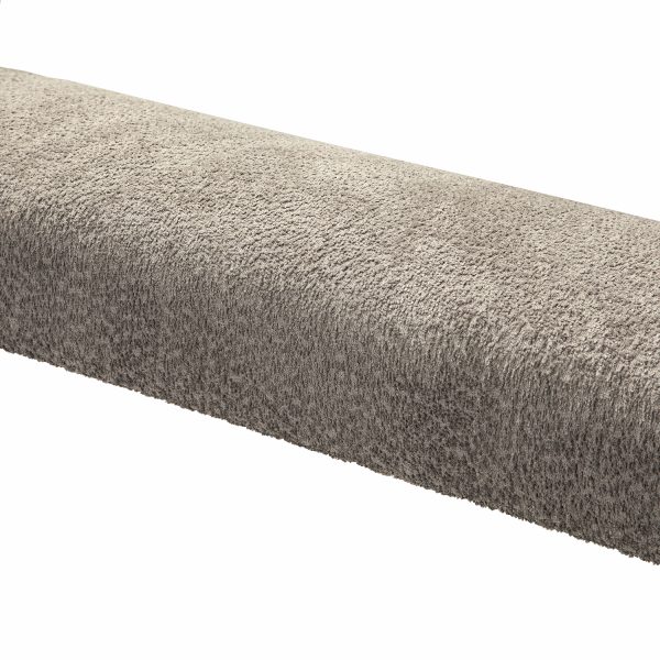 Severin Grey Chenille Modern Upholstered Bauhaus Bench 4