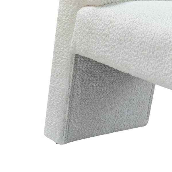 Severin Ivory Chenille Modern Upholstered Bench 4