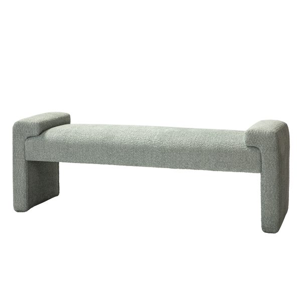 Severin Sage Chenille Modern Upholstered Bauhaus Bench 1