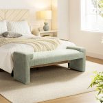 Severin Sage Chenille Modern Upholstered Bauhaus Bench 6 Severin Sage Chenille Modern Upholstered Bauhaus Bench