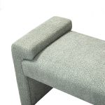 Severin Sage Chenille Modern Upholstered Bauhaus Bench 9 Severin Sage Chenille Modern Upholstered Bauhaus Bench