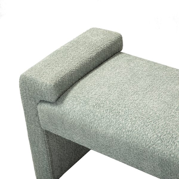 Severin Sage Chenille Modern Upholstered Bauhaus Bench 3