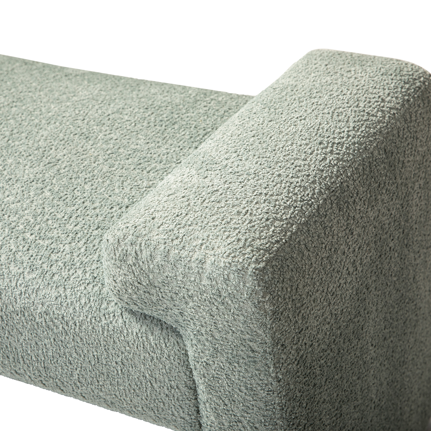 Severin Sage Chenille Modern Upholstered Bauhaus Bench 5 Severin Sage Chenille Modern Upholstered Bauhaus Bench - Image 5