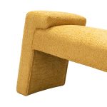 Severin Yellow Chenille Modern Upholstered Bauhaus Bench 9 Severin Yellow Chenille Modern Upholstered Bauhaus Bench