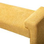 Severin Yellow Chenille Modern Upholstered Bauhaus Bench 10 Severin Yellow Chenille Modern Upholstered Bauhaus Bench