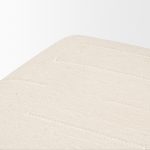 Shae Brown Wood w/ Oatmeal Fabric Ottoman