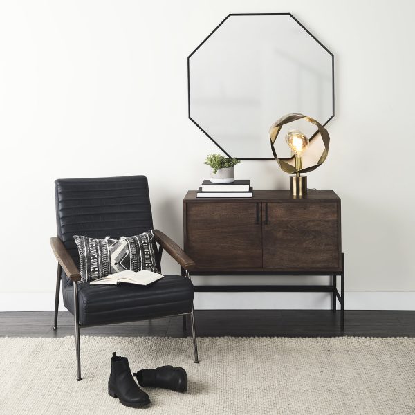 Shamir 15L x 15W Gold Geometric Metal Table Lamp 1