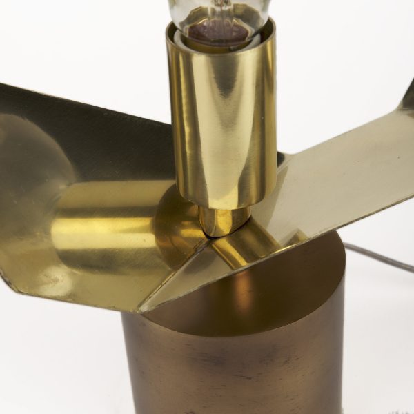Shamir 15L x 15W Gold Geometric Metal Table Lamp 10